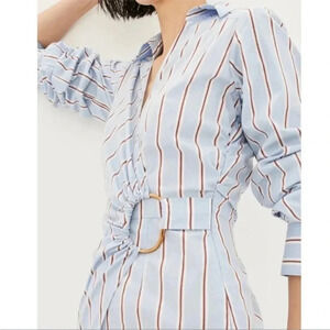 New Veronica Beard Afton Wrap Midi Dress Shirtdress Summer Lightweight Sz 2
